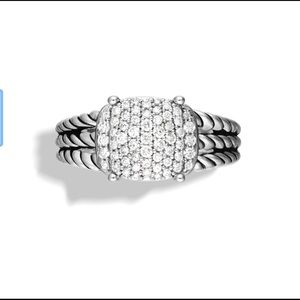David Yurman Petite Wheaton Ring w Pave diamonds.Lowest price on Poshmark!